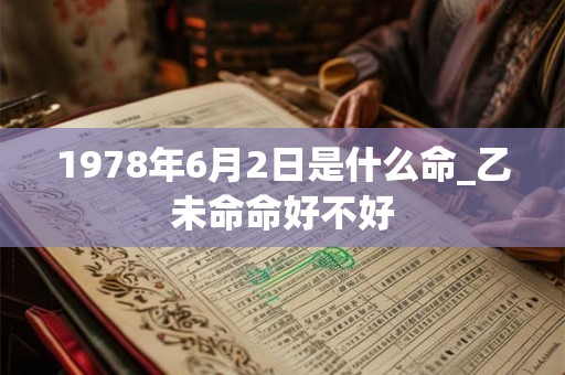 1978年6月2日是什么命_乙未命命好不好 1978年6月2日是什么命_乙未命命好不好