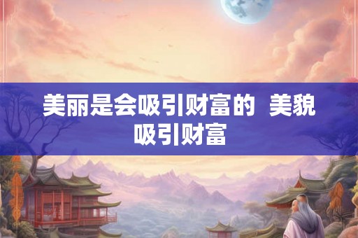 美丽是会吸引财富的  美貌吸引财富