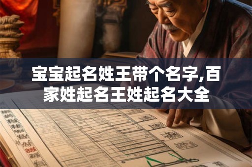 宝宝起名姓王带个名字,百家姓起名王姓起名大全