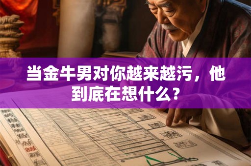 当金牛男对你越来越污，他到底在想什么？