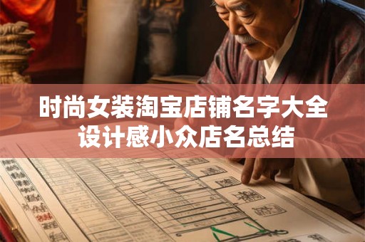 时尚女装淘宝店铺名字大全 设计感小众店名总结