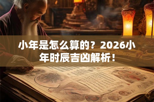 小年是怎么算的？2026小年时辰吉凶解析！