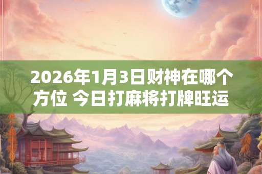 2026年1月3日财神在哪个方位 今日打麻将打牌旺运方位