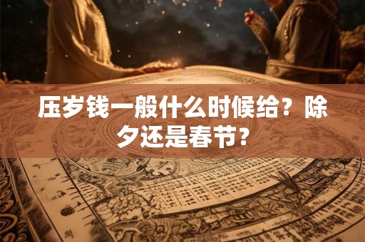 压岁钱一般什么时候给?除夕还是春节? 压岁钱一般什么时候给?除夕还是春节?