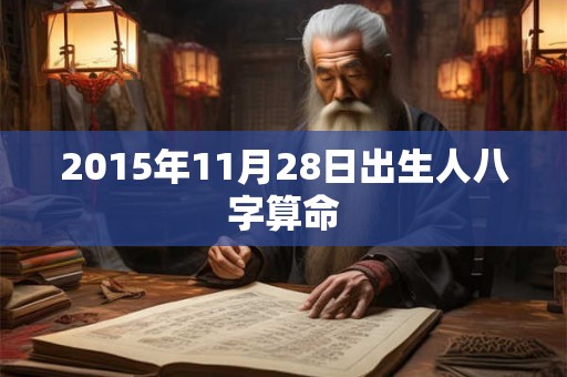 2015年11月28日出生人八字算命