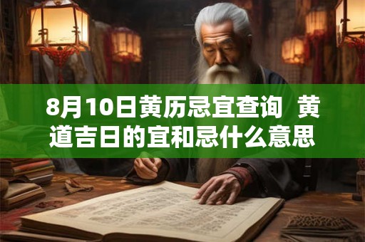 8月10日黄历忌宜查询  黄道吉日的宜和忌什么意思