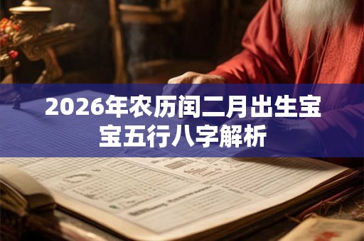 2026年农历闰二月出生宝宝五行八字解析