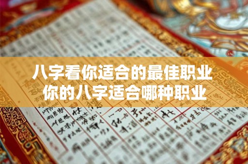八字看你适合的最佳职业 你的八字适合哪种职业