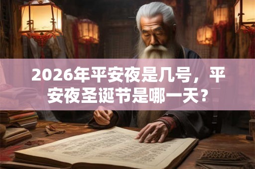 2026年平安夜是几号，平安夜圣诞节是哪一天？