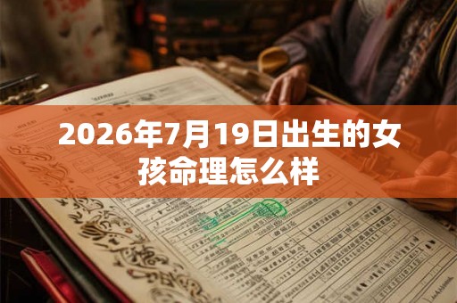 2026年7月19日出生的女孩命理怎么样 2026年7月19日出生的女孩命理怎么样