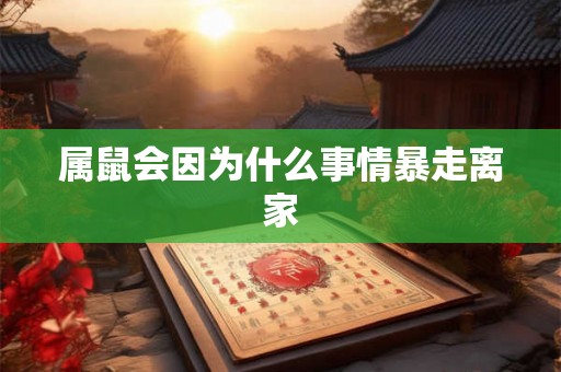 属鼠会因为什么事情暴走离家