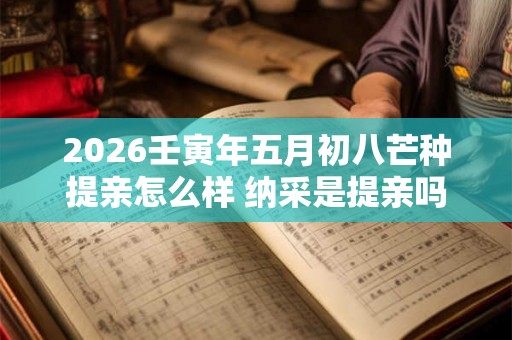 2026壬寅年五月初八芒种提亲怎么样 纳采是提亲吗