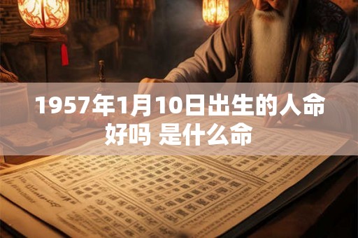1957年1月10日出生的人命好吗 是什么命