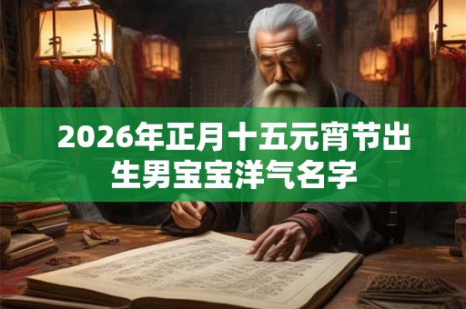 2026年正月十五元宵节出生男宝宝洋气名字 2026年正月十五元宵节出生男宝宝洋气名字
