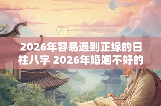 2026年容易遇到正缘的日柱八字 2026年婚姻不好的日柱 2026年容易遇到正缘的日柱八字 2026年婚姻不好的日柱