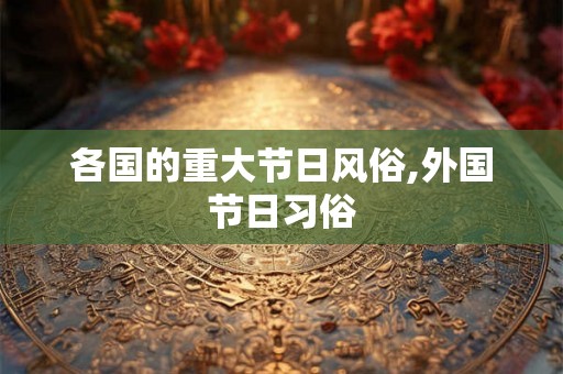 各国的重大节日风俗,外国节日习俗