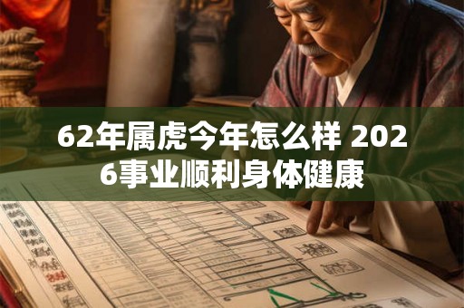 62年属虎今年怎么样 2026事业顺利身体健康