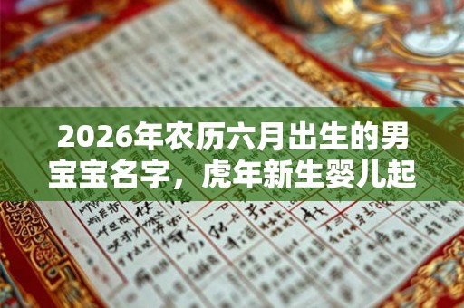 2026年农历六月出生的男宝宝名字,虎年新生婴儿起名! 2026年农历六月出生的男宝宝名字,虎年新生婴儿起名!