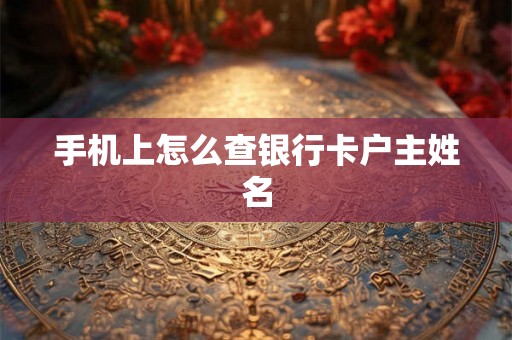 手机上怎么查银行卡户主姓名