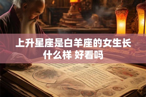 上升星座是白羊座的女生长什么样 好看吗