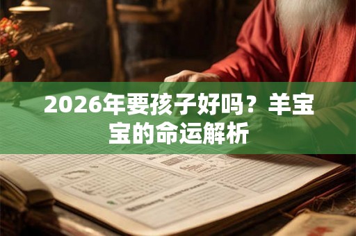 2026年要孩子好吗？羊宝宝的命运解析