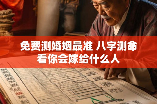 免费测婚姻最准 八字测命看你会嫁给什么人