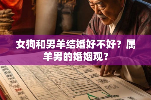 女狗和男羊结婚好不好?属羊男的婚姻观? 女狗和男羊结婚好不好?属羊男的婚姻观?