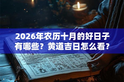 2026年农历十月的好日子有哪些？黄道吉日怎么看？