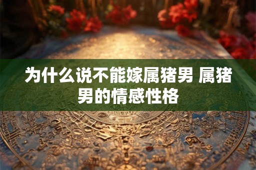 为什么说不能嫁属猪男 属猪男的情感性格 为什么说不能嫁属猪男 属猪男的情感性格