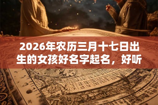 2026年农历三月十七日出生的女孩好名字起名，好听的名字推荐