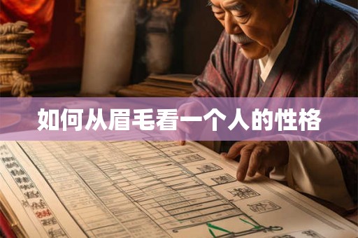 如何从眉毛看一个人的性格