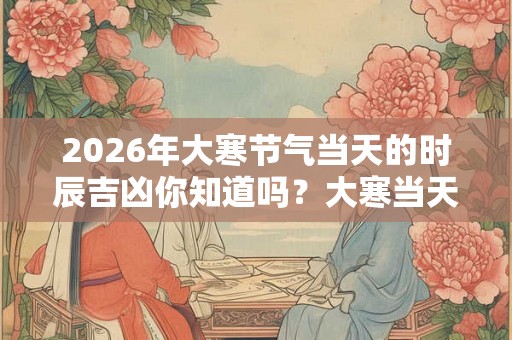 2026年大寒节气当天的时辰吉凶你知道吗？大寒当天可以出远门吗？