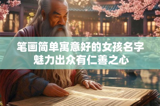 笔画简单寓意好的女孩名字 魅力出众有仁善之心
