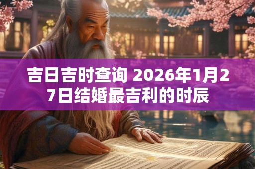 吉日吉时查询 2026年1月27日结婚最吉利的时辰