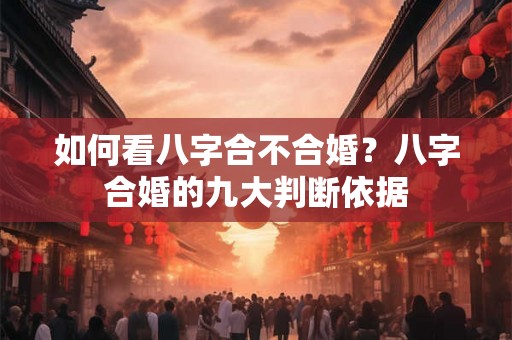如何看八字合不合婚？八字合婚的九大判断依据