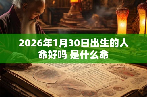 2026年1月30日出生的人命好吗 是什么命