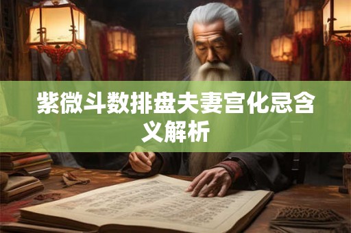 紫微斗数排盘夫妻宫化忌含义解析 紫微斗数排盘夫妻宫化忌含义解析