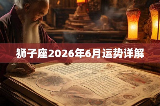 狮子座2026年6月运势详解 狮子座2026年6月运势详解