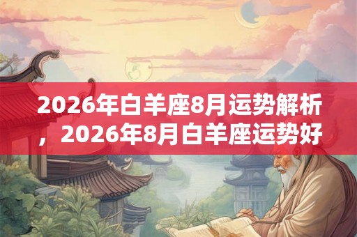 2026年白羊座8月运势解析，2026年8月白羊座运势好不好？