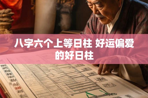 八字六个上等日柱 好运偏爱的好日柱