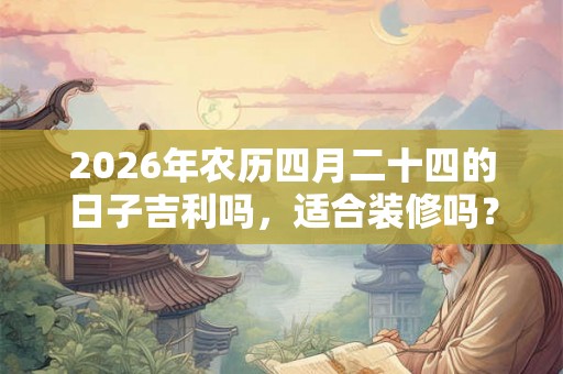 2026年农历四月二十四的日子吉利吗，适合装修吗？