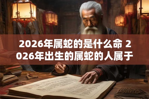 2026年属蛇的是什么命 2026年出生的属蛇的人属于哪种命