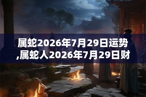 属蛇2026年7月29日运势,属蛇人2026年7月29日财运,生肖蛇2026年7月29日运势