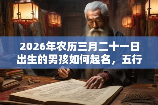 2026年农历三月二十一日出生的男孩如何起名，五行起名大全