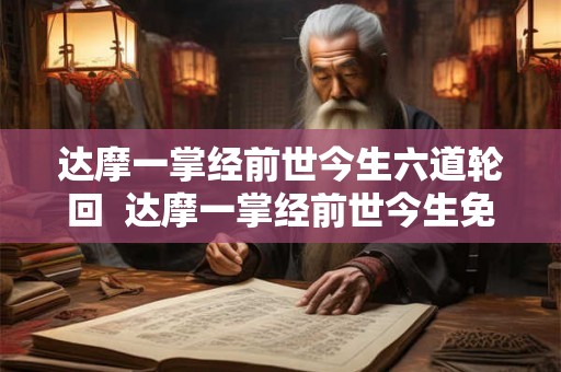 达摩一掌经前世今生六道轮回  达摩一掌经前世今生免费测算