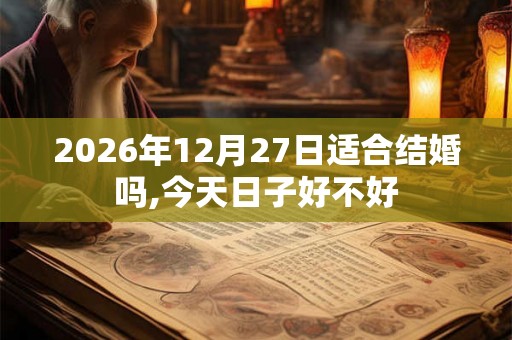 2026年12月27日适合结婚吗,今天日子好不好