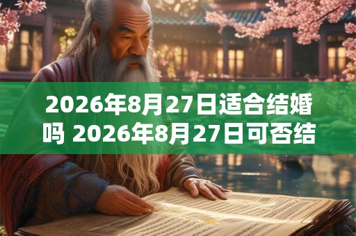 2026年8月27日适合结婚吗 2026年8月27日可否结婚