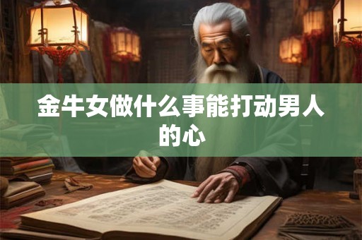 金牛女做什么事能打动男人的心