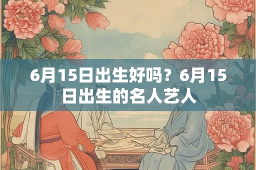 6月15日出生好吗？6月15日出生的名人艺人