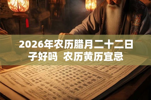 2026年农历腊月二十二日子好吗  农历黄历宜忌
